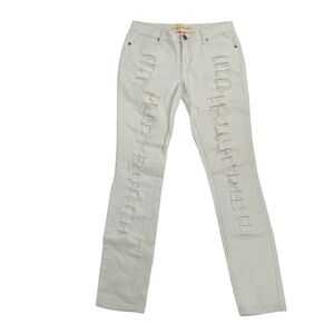 Elite White Ripped Skinny Jeans Size 5/6 Women’s